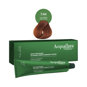 Tintura Acquaf Vegan 7.44 Louro Natural Cobertura Intensiva
