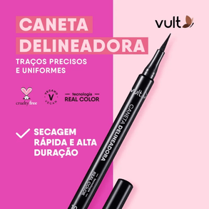 Caneta Delineadora Para Olhos Vult - Preto