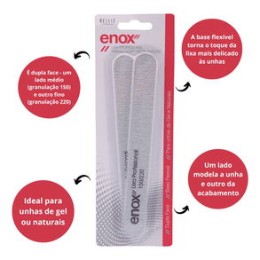 Lixa De Unha Enox Granulação Média 150 – Acabamento Suave