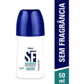 Desodorante Roll-On Delikad Sem Fragrância 50ml – Proteção Suave