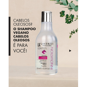 Shampoo Vegano Lokenzzi Para Cabelos Oleosos 320ml – Limpeza Profunda