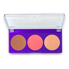 Paleta De Maquiagem Trio Zanphy Contorno, Blush E Iluminação – Efeito Natural