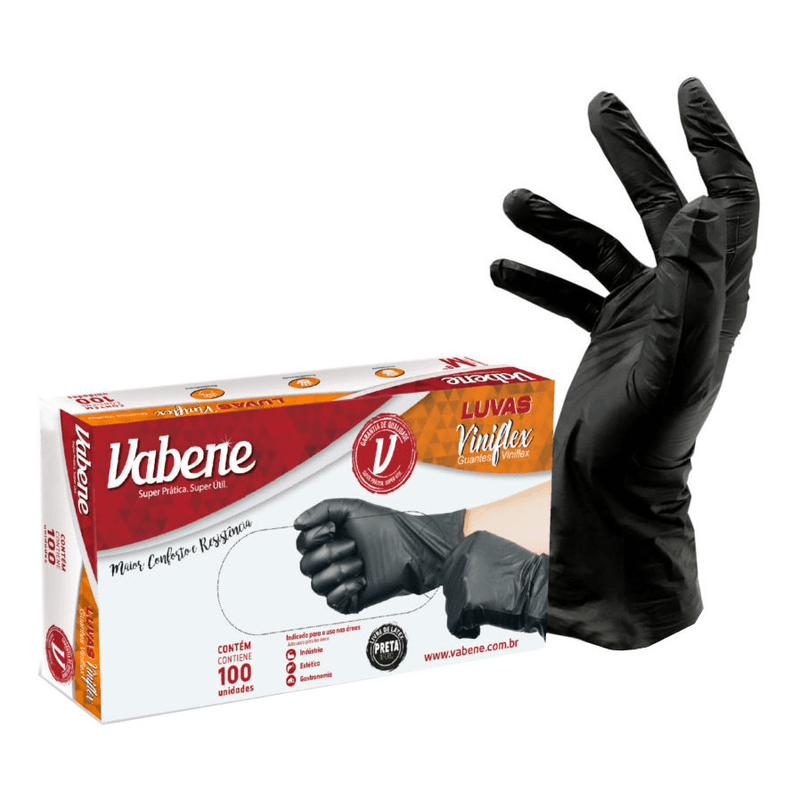 Luva-Vabene-Viniflex-Preta-Peq-C-100