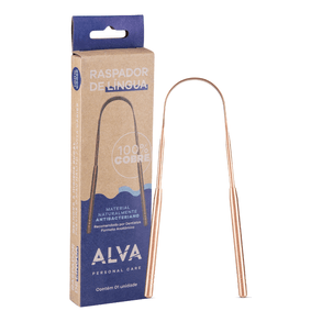Raspador De Língua Vegano Alva Em Cobre – Higiene Oral Natural