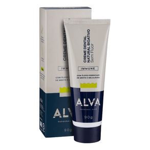 Creme Dental Alva Vegano Immune Menta E Melaleuca 90g – Proteção E Frescor