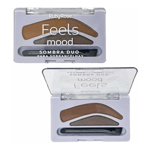 Sombra Duo Para Sobrancelhas Ruby Rose Hb93573 – Efeito Natural