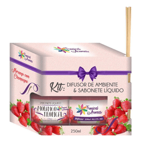 Kit Difusor De Aromas Tropical Erva Doce 250ml + Sabonete 250ml – Fragrância Refrescante