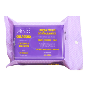 Lenço Demaquilante Anita Com Colágeno – Hidratação E Limpeza Eficiente