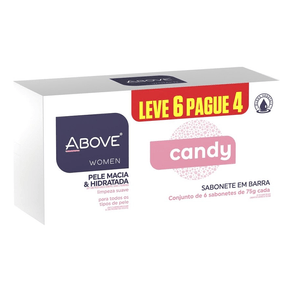 Kit Sabonetes Above Barra Candy - Limpeza Profunda Com 4 Unidades