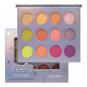 Paleta De Sombras Ruby Rose Mood 1082 – Cores Versáteis Para Maquiagem Criativa