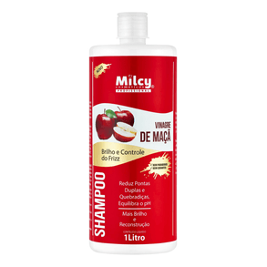 Shampoo Milcy Vinagre De Maçã 1000ml – Limpeza Suave E Brilho Intensificado