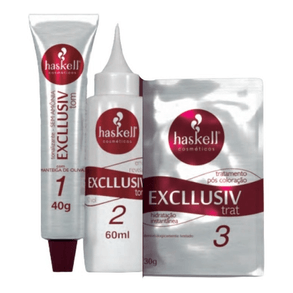 Tonalizante Haskell Exclusivo 744 – Cor Luminosa Para Cabelos Médios E Cobertura Intensiva