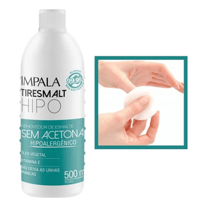 Removedor De Esmalte Impala Hipoalergênico Sem Acetona 500ml