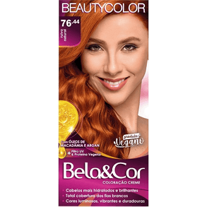 Tinta De Cabelo Bela Cor 76.44 Ruivo Natural