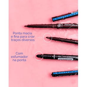 Lápis De Olhos Kiss Retrátil À Prova D'Água - Marrom Escuro