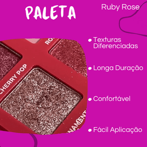 Paleta De Sombras Ruby Rose Pink Cherry