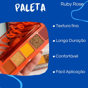 Paleta De Sombras Ruby Rose Heated