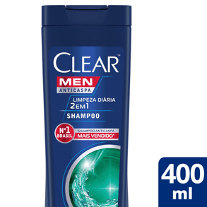 Shampoo Anticaspa Clear Men Limpeza Diária 2 Em 1