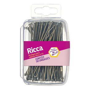 Grampo Para Cabelo Ricca N5 Loiro Com 50 Unidades – Fixação Segura