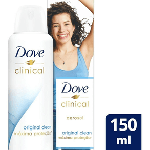 Desodorante Aerosol Dove Clinical Original 150ml – Proteção Eficaz 48h